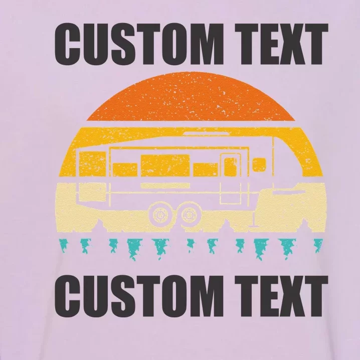 Custom Camper Rv Camping Road Trip Personalize Text Garment-Dyed Sweatshirt