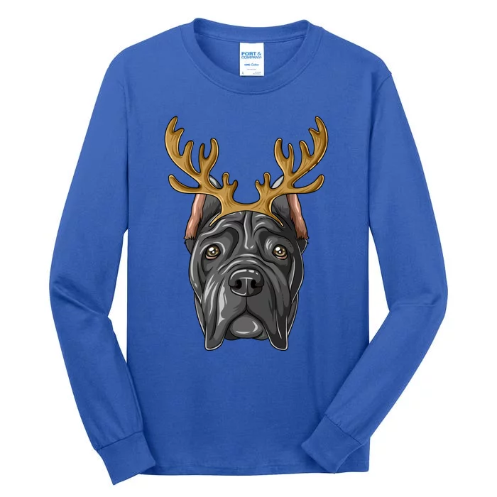 Cane Corso Reindeer Antlers Christmas Cane Corso Gift Tall Long Sleeve T-Shirt