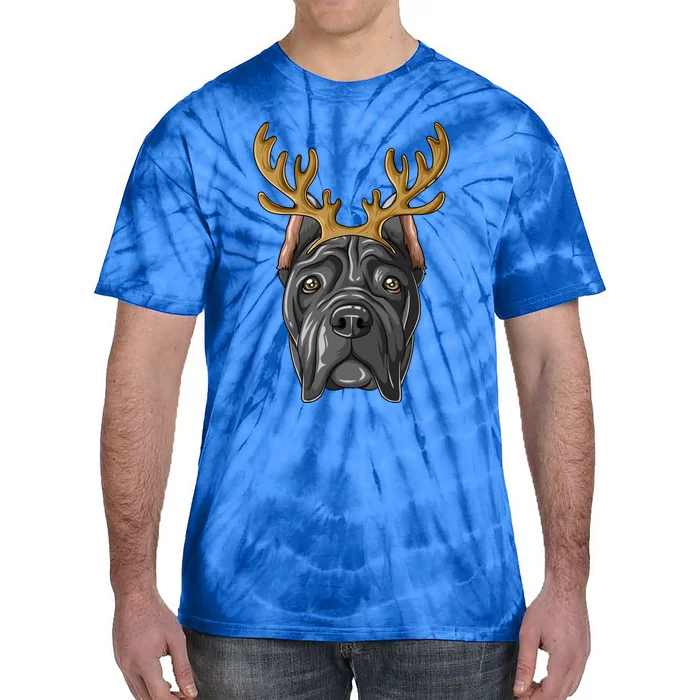 Cane Corso Reindeer Antlers Christmas Cane Corso Gift Tie-Dye T-Shirt