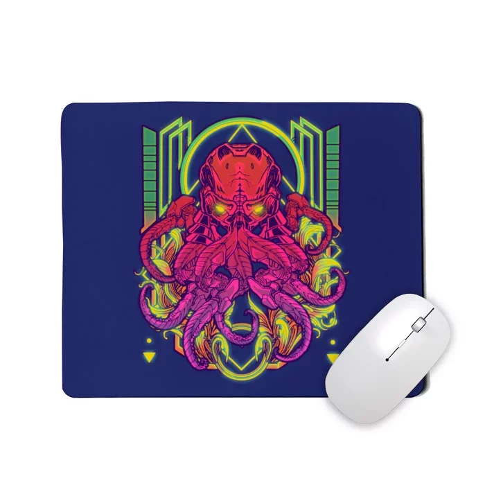 Cool Cybernetic Robot Octopus Squid Mousepad