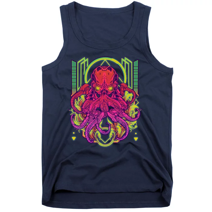 Cool Cybernetic Robot Octopus Squid Tank Top