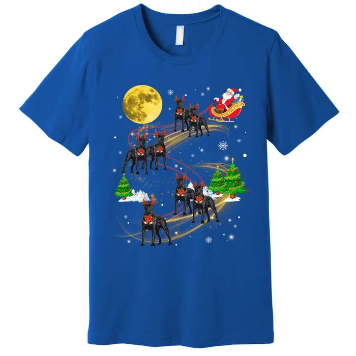 Cane Corso Reindeer Christmas Dog Riding Santa Xmas Gift Great Gift Premium T-Shirt