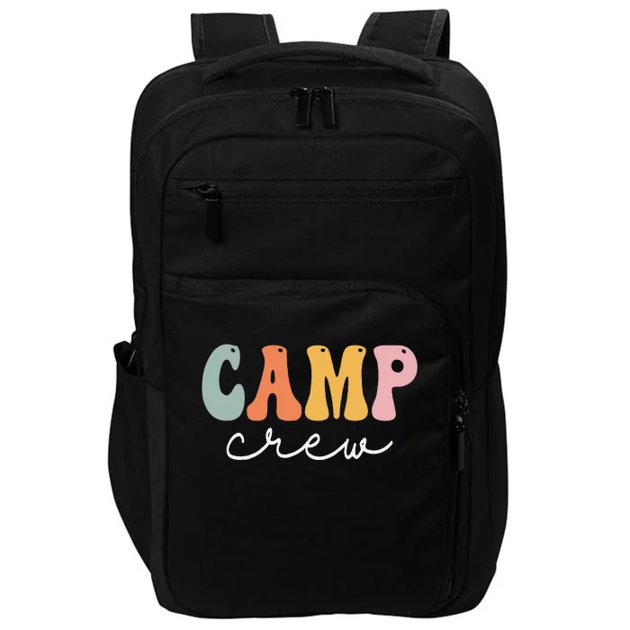 Camp Crew Retro Groovy Vintage Happy First Day Of School Impact Tech Backpack