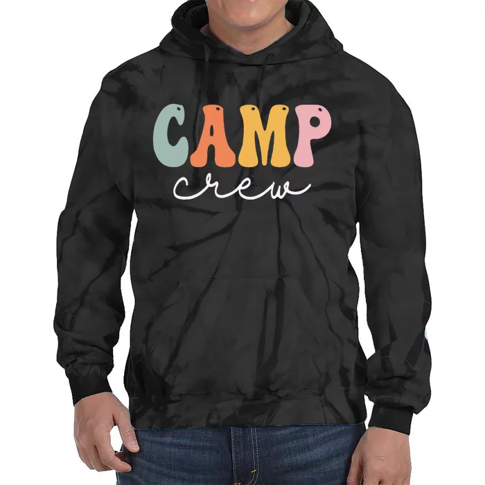 Camp Crew Retro Groovy Vintage Happy First Day Of School Tie Dye Hoodie