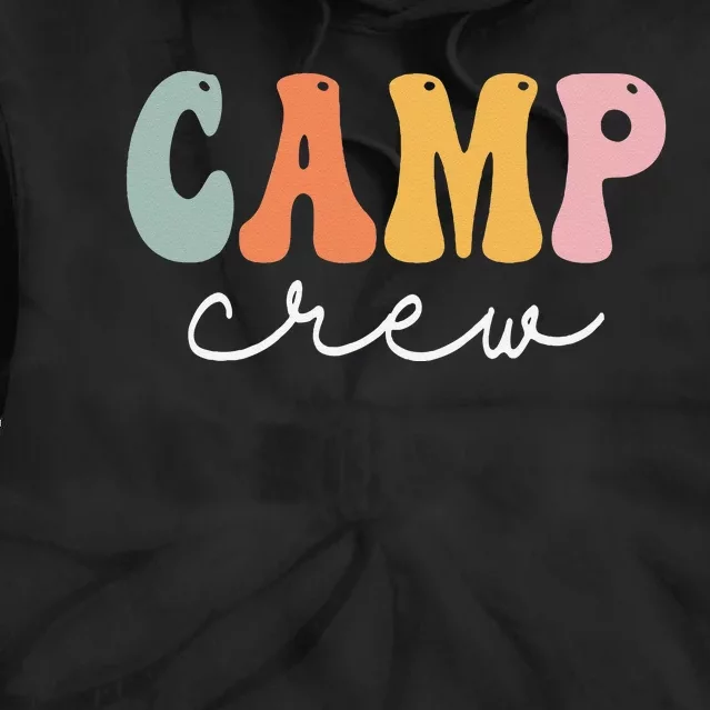 Camp Crew Retro Groovy Vintage Happy First Day Of School Tie Dye Hoodie