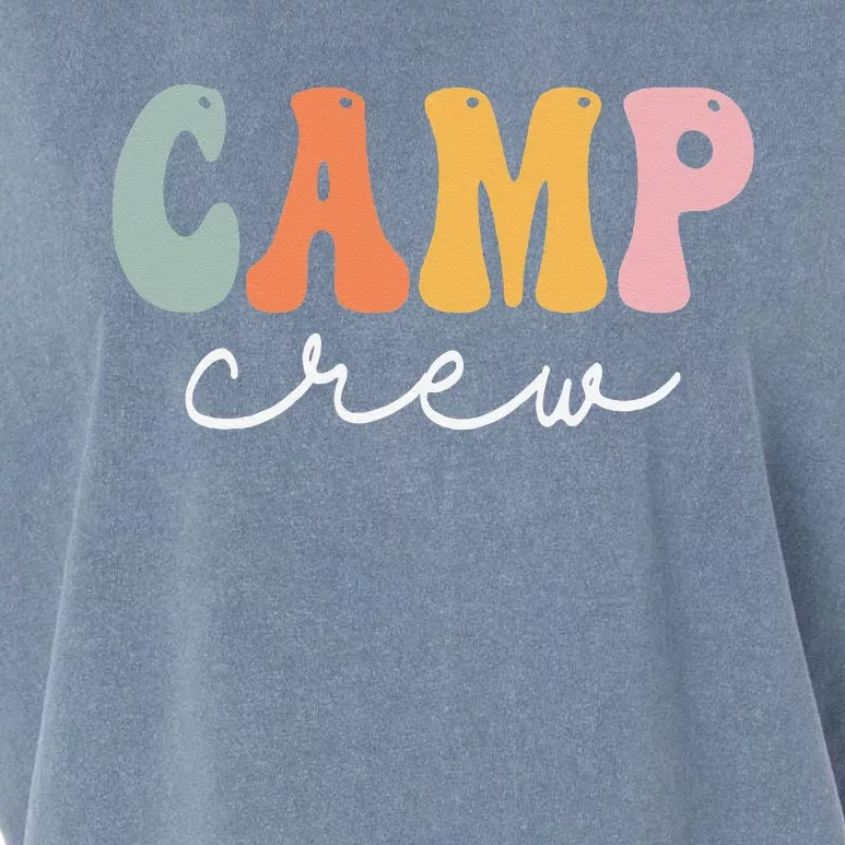 Camp Crew Retro Groovy Vintage Happy First Day Of School Garment-Dyed Women's Muscle Tee