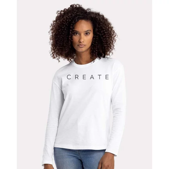 Create Womens Cotton Relaxed Long Sleeve T-Shirt