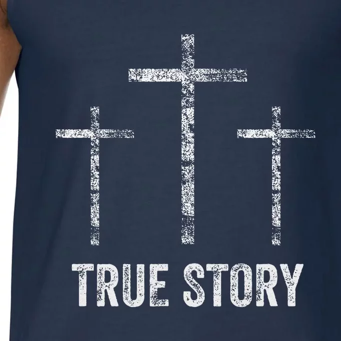 Christian Christmas Resurrection Day Jesus Three Crosses Comfort Colors® Tank Top