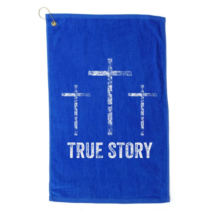 Christian Christmas Resurrection Day Jesus Three Crosses Platinum Collection Golf Towel