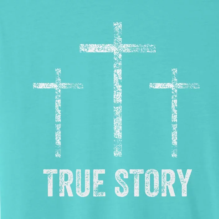 Christian Christmas Resurrection Day Jesus Three Crosses ChromaSoft Performance T-Shirt