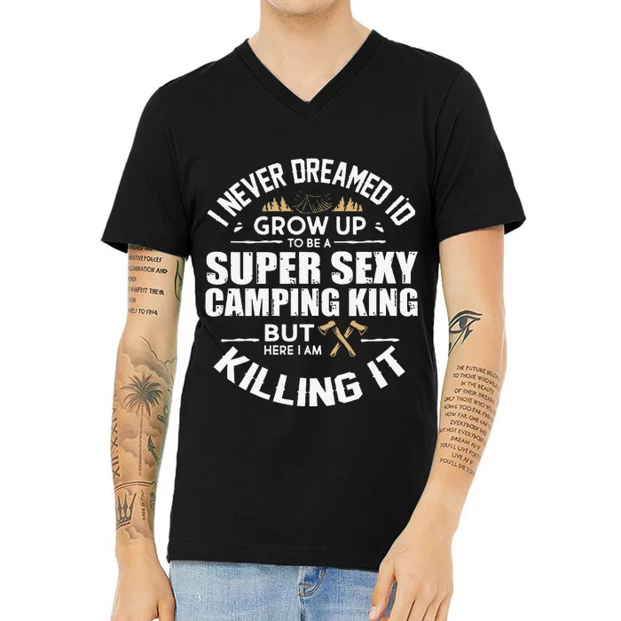 Camping Camper RV Camping Vacation Camping Dad V-Neck T-Shirt