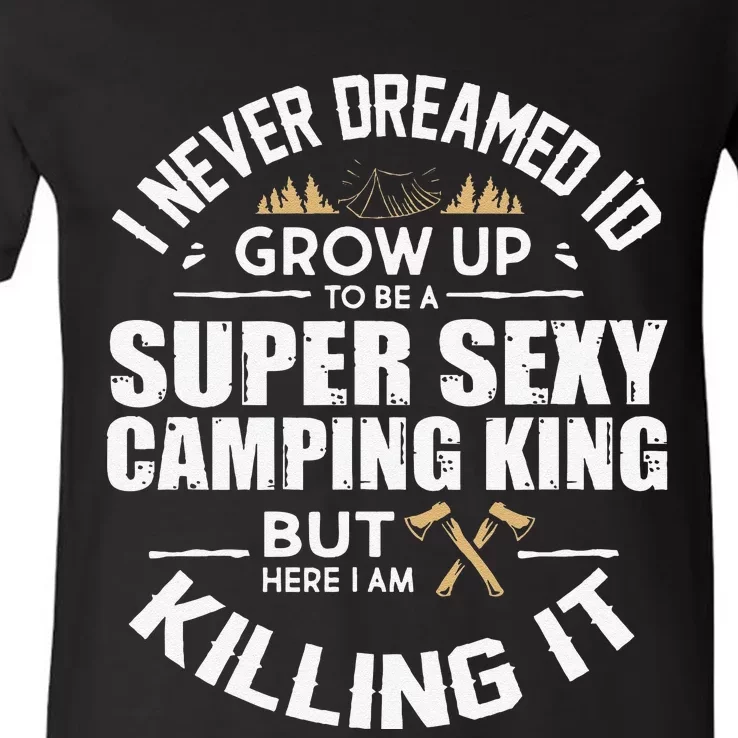 Camping Camper RV Camping Vacation Camping Dad V-Neck T-Shirt