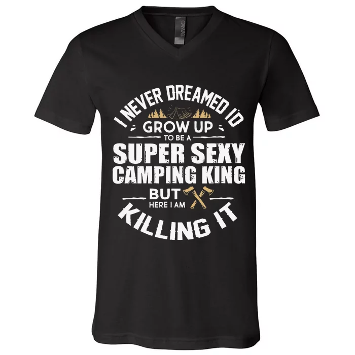 Camping Camper RV Camping Vacation Camping Dad V-Neck T-Shirt