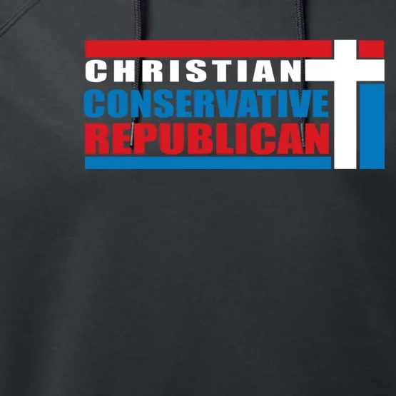 Christian Conservative Republican Cross Performance Fleece Hoodie