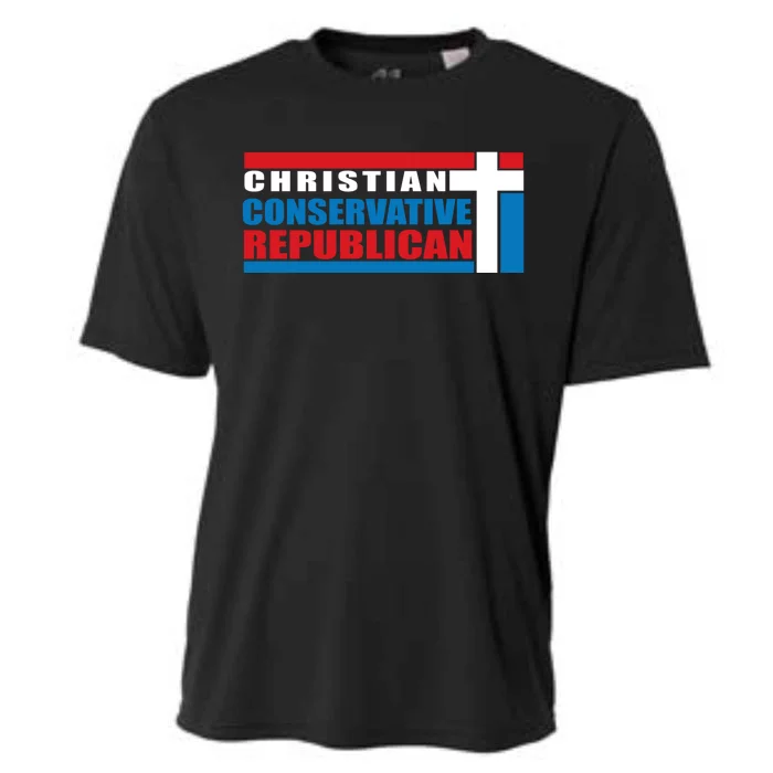 Christian Conservative Republican Cross Cooling Performance Crew T-Shirt