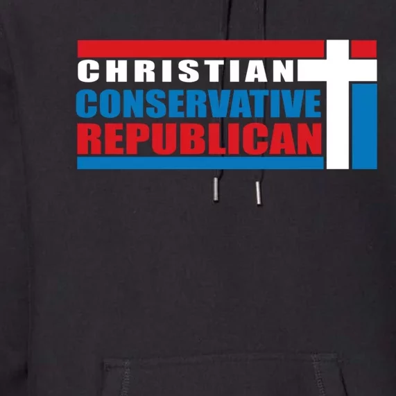 Christian Conservative Republican Cross Premium Hoodie