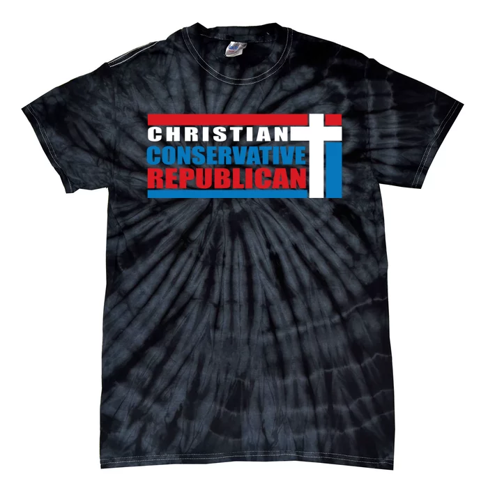 Christian Conservative Republican Cross Tie-Dye T-Shirt