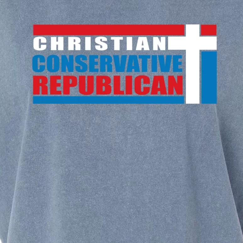 Christian Conservative Republican Cross Garment-Dyed Women's Muscle Tee