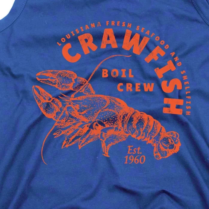 Crawfish Crew Retro Louisiana Cajun Seafood Gift Tank Top