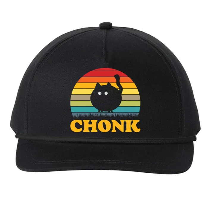 Chonk Cat Retro Vintage Snapback Five-Panel Rope Hat