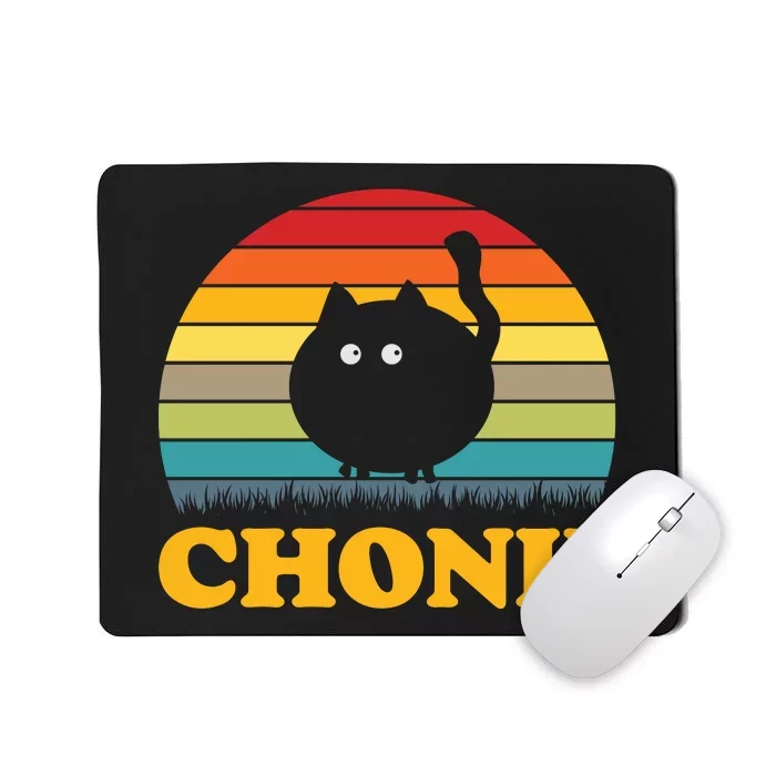 Chonk Cat Retro Vintage Mousepad