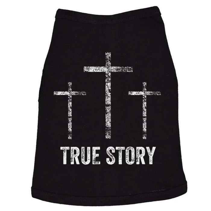 Christian Christmas Resurrection Day Jesus Three Crosses Doggie Tank