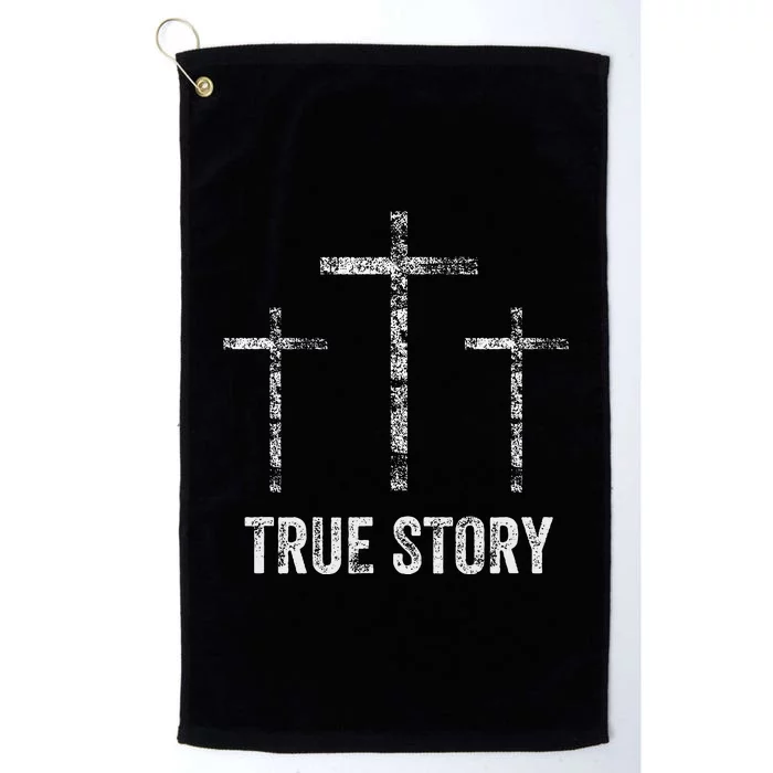 Christian Christmas Resurrection Day Jesus Three Crosses Platinum Collection Golf Towel