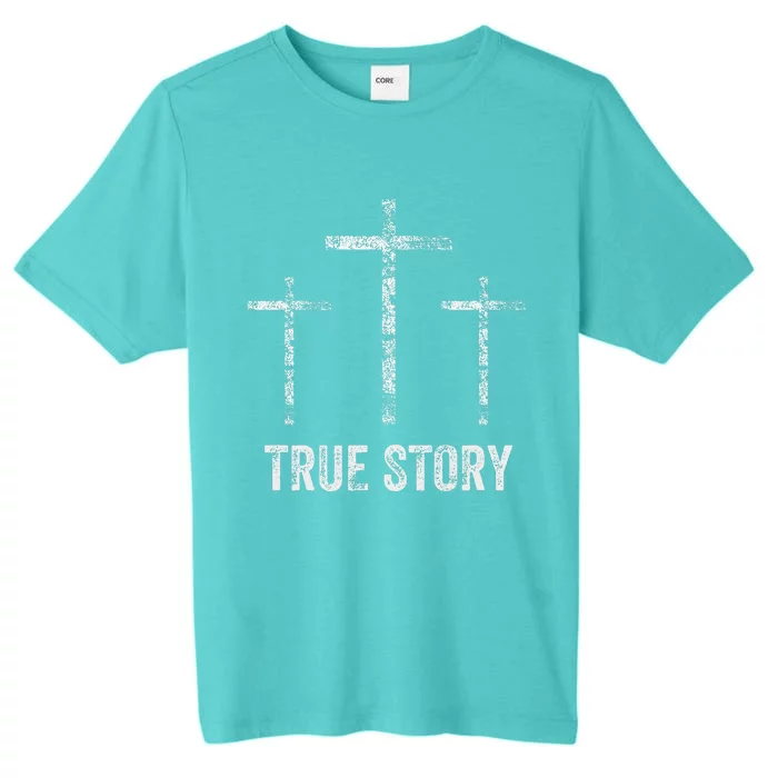 Christian Christmas Resurrection Day Jesus Three Crosses ChromaSoft Performance T-Shirt