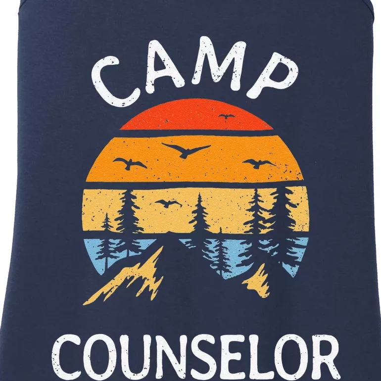 Camp Counselor Retro Summer Director Camper Staff Camping Ladies Essential Tank