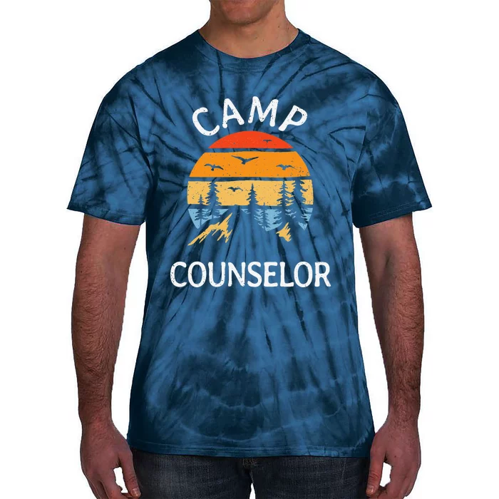 Camp Counselor Retro Summer Director Camper Staff Camping Tie-Dye T-Shirt