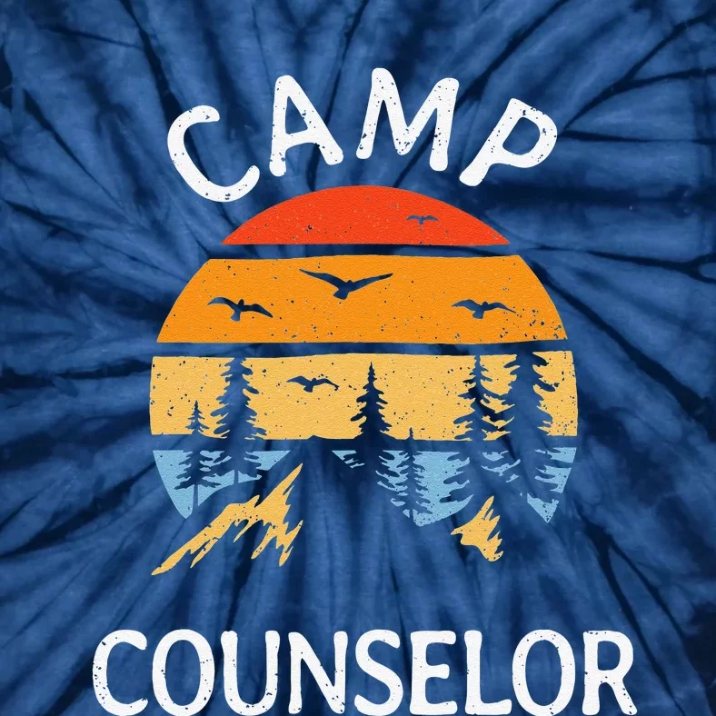 Camp Counselor Retro Summer Director Camper Staff Camping Tie-Dye T-Shirt