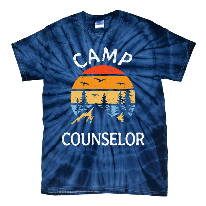 Camp Counselor Retro Summer Director Camper Staff Camping Tie-Dye T-Shirt