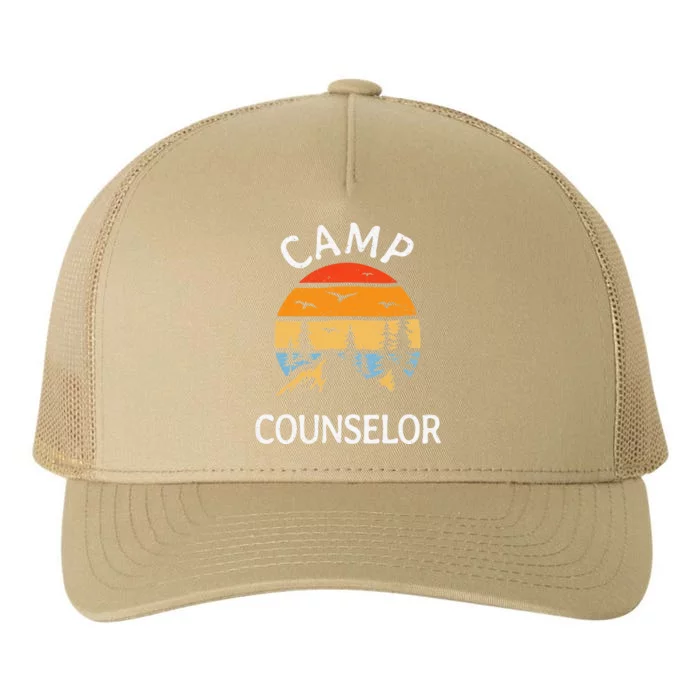 Camp Counselor Retro Summer Director Camper Staff Camping Yupoong Adult 5-Panel Trucker Hat