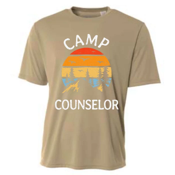 Camp Counselor Retro Summer Director Camper Staff Camping Cooling Performance Crew T-Shirt