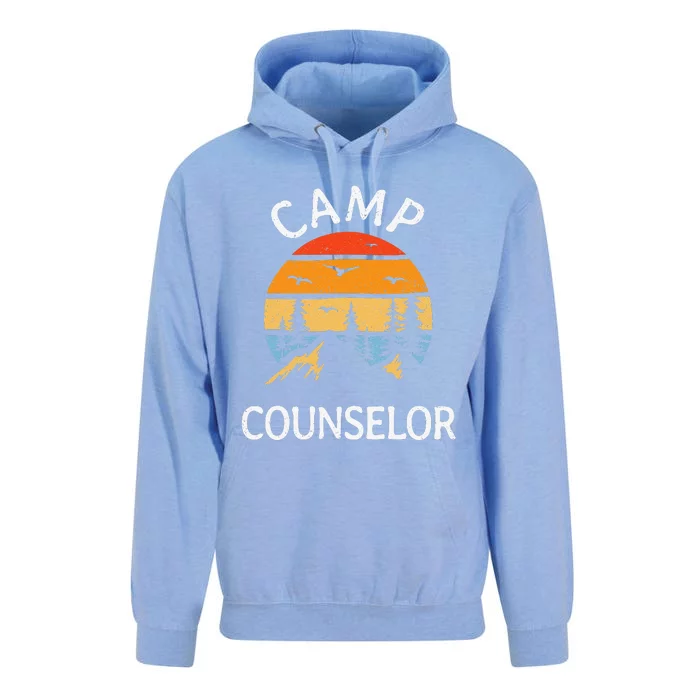 Camp Counselor Retro Summer Director Camper Staff Camping Unisex Surf Hoodie