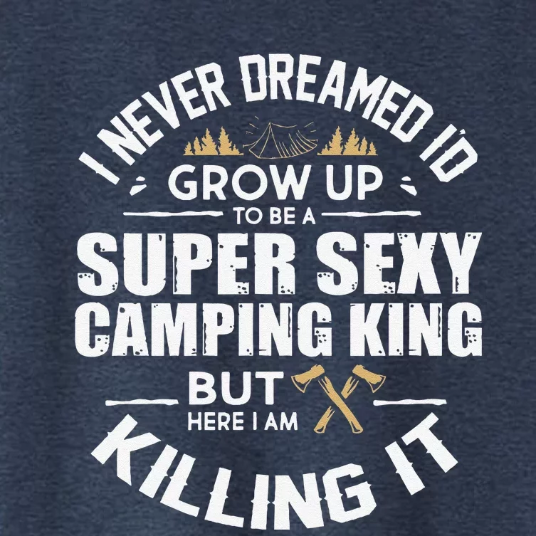 Camping Camper Rv Camping Vacation Camping Dad Women's Crop Top Tee