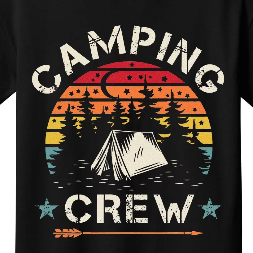 Camping Crew Retro Camper Kids T-Shirt