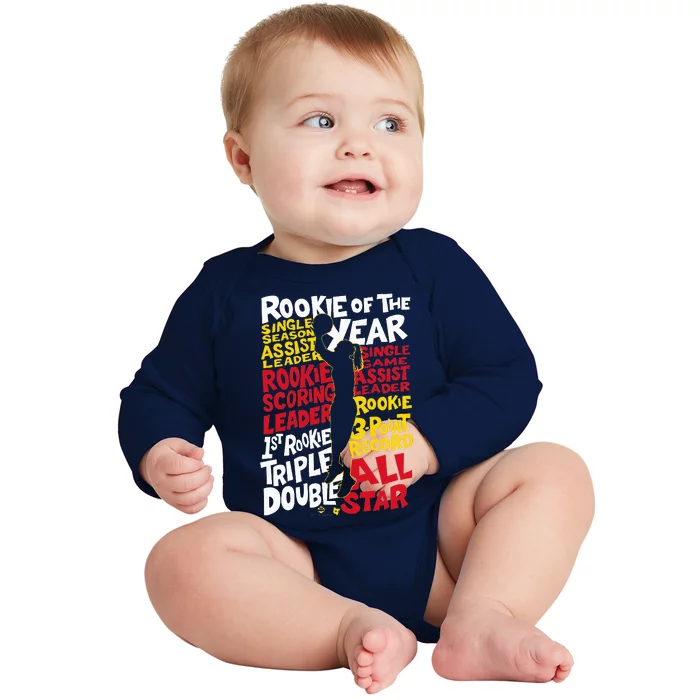 C.A.I.T.L.I.N C.La.R.K. Rookie Of The Year Things Indiana Basketball Baby Long Sleeve Bodysuit