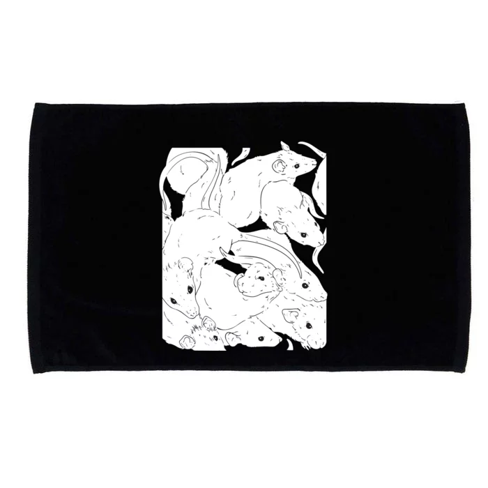 Creepy Cute Rat King I Wicca Witch Pastel Goth Rats Microfiber Hand Towel