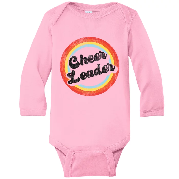 Cheer Cheerleading Retro Vintage Cheer Leader Meaningful Gift Baby Long Sleeve Bodysuit