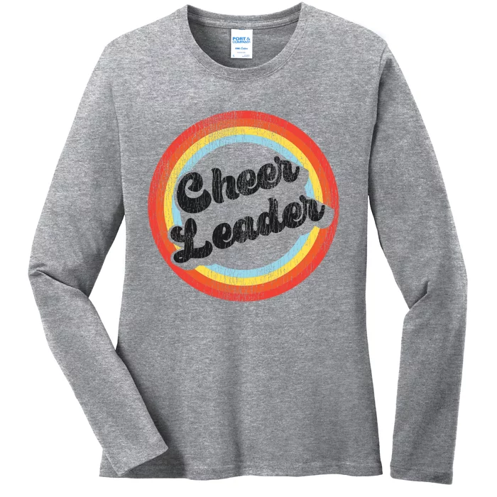 Cheer Cheerleading Retro Vintage Cheer Leader Meaningful Gift Ladies Long Sleeve Shirt