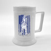 Rodeo Horse Country Life Cowboy Cowgirl Howdy American Flag Beer Stein