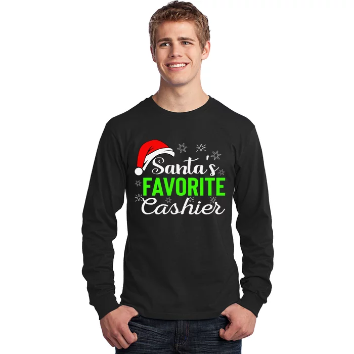 Christmas Cashier Retail Worker Mom Xmas Santa Holiday Gifts Long Sleeve Shirt