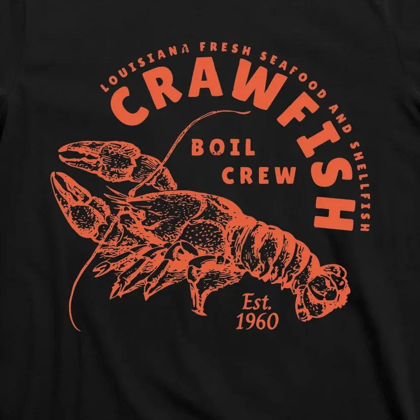 Crawfish Crew Retro Louisiana Cajun Seafood Gift T-Shirt