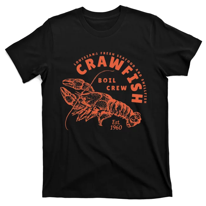 Crawfish Crew Retro Louisiana Cajun Seafood Gift T-Shirt