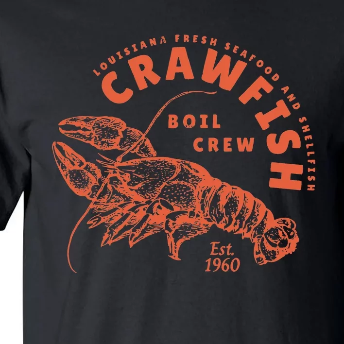 Crawfish Crew Retro Louisiana Cajun Seafood Gift Tall T-Shirt