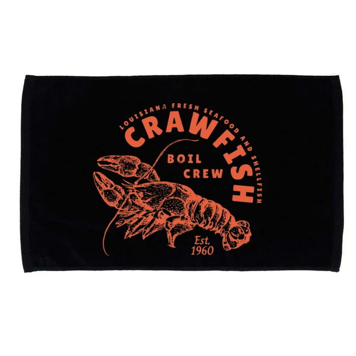 Crawfish Crew Retro Louisiana Cajun Seafood Gift Microfiber Hand Towel