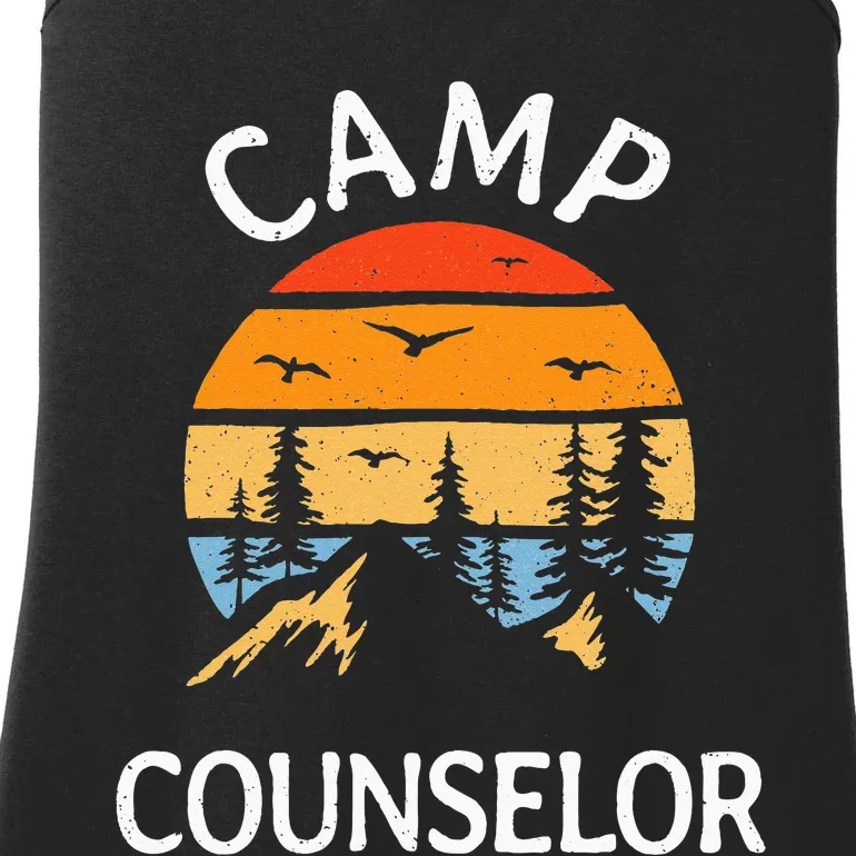 Camp Counselor Retro Summer Director Camper Staff Camping Ladies Essential Tank