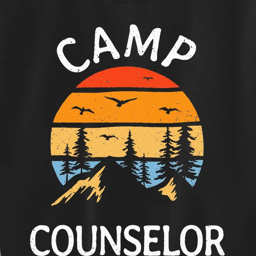 Camp Counselor Retro Summer Director Camper Staff Camping Kids Sweatshirt