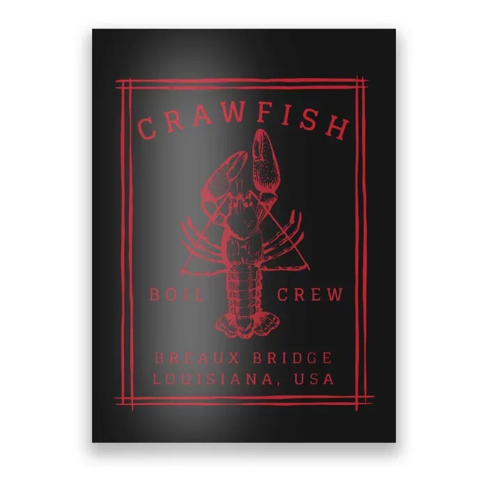 Crawfish Crew Retro Louisiana Cajun Seafood Gift Poster